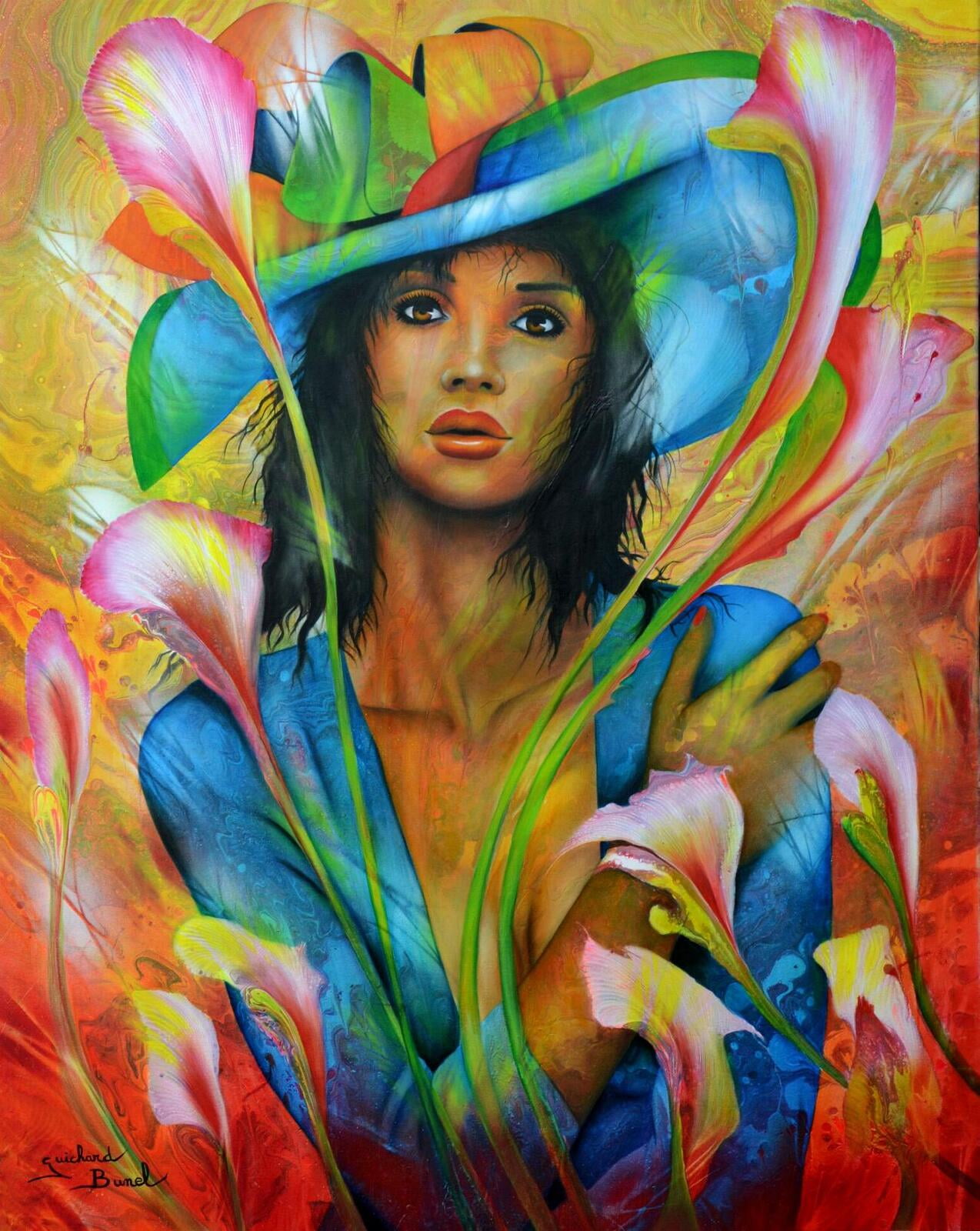 Au détour du chemin - 92x73 cm