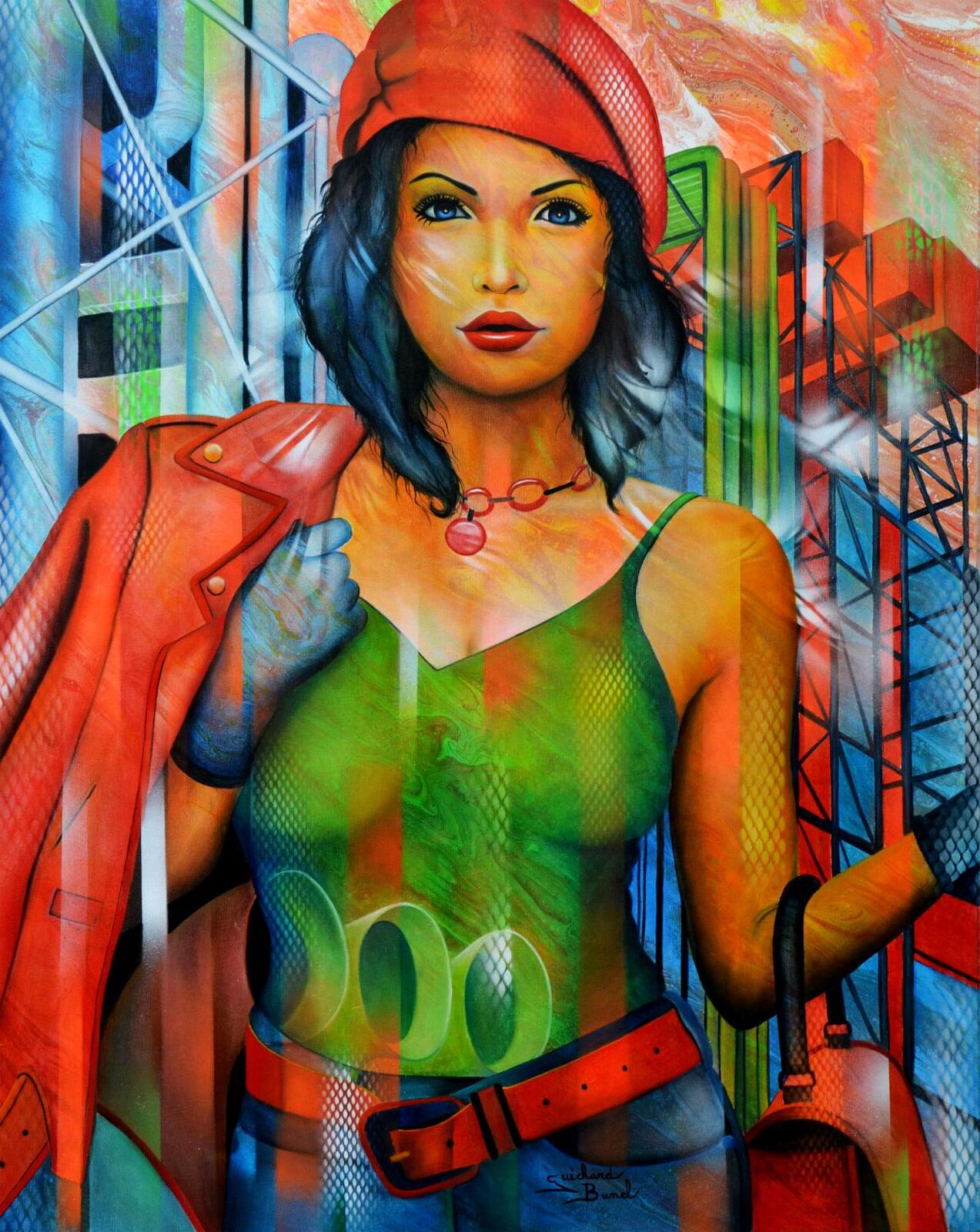 Rendez-vous a Beaubourg - 92x73cm