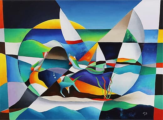 Aquarium at Sea - 73x54cm