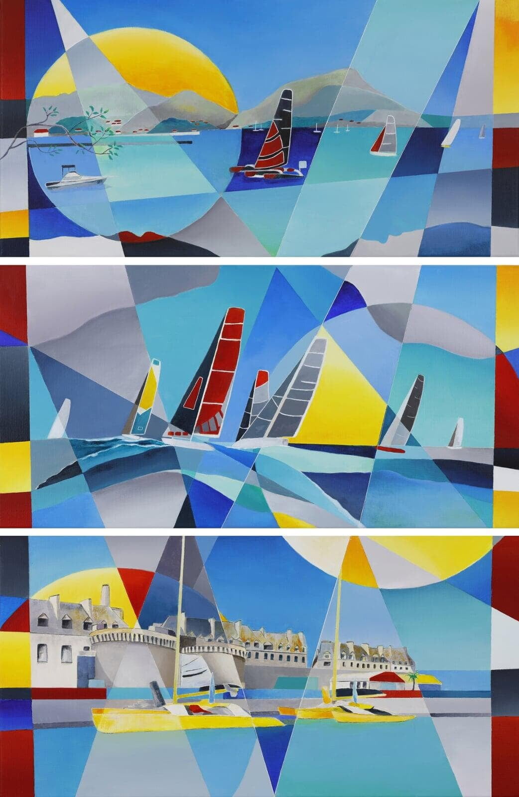 The Route du Rhum - tryptique 60x30