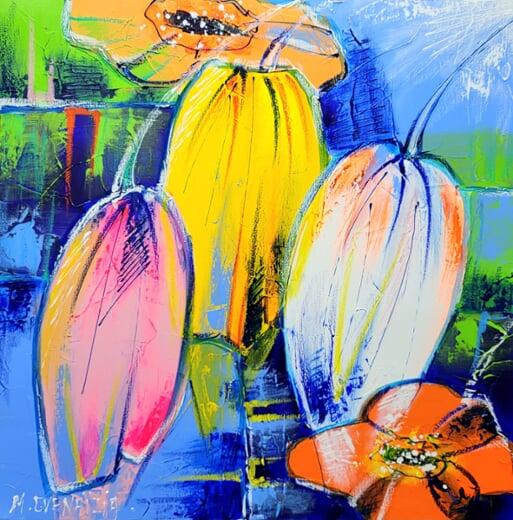 Tulips in a poem 40x40cm